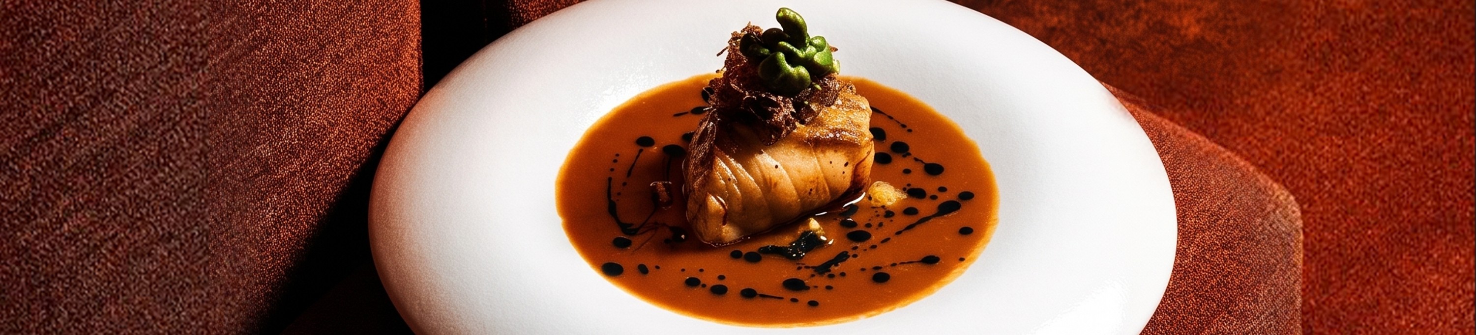A signature Creative Foods dish, plated on white china.
